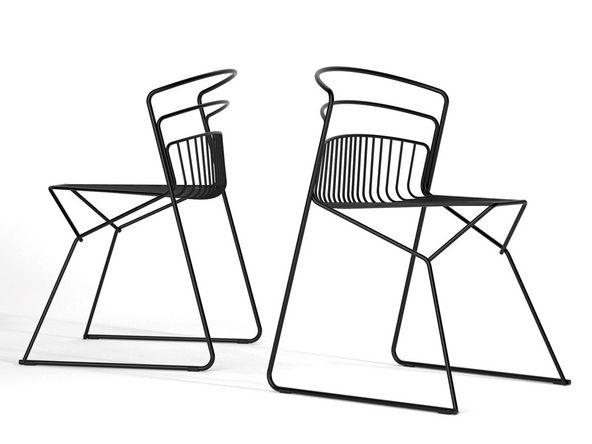 Lot de 2 chaises polyvalentes Ribelle en tiges d'acier_0