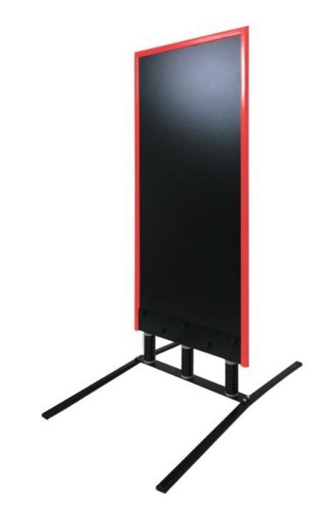 Stop trottoir sur ressorts spécial vent - 1520x650 mm - Métal - Double face - Noir - Bois PEFC_0