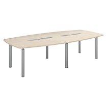 Table modulable Frégate 10 personnes peuplier piétement aluminium_0