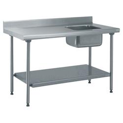 Tournus Equipement Table inox du chef adossée longueur 1200 Tournus - 424762 - plastique 424762_0