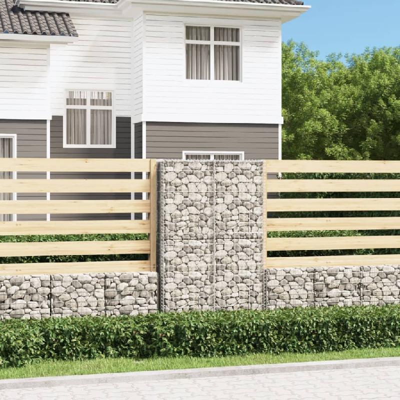 Vidaxl panier de gabion avec couvercle fil galvanisé 150 x 100 x 30 cm 141042_0