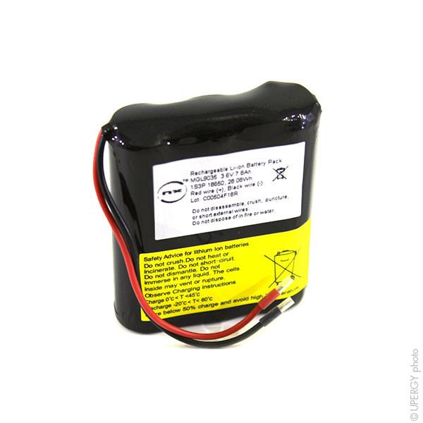 Batterie Li-Ion NX 1S3P ICR18650-26J - 28Wh 3.6V 7.8Ah - Cellules Samsung + PCM intégré - Norme UN38.3_0