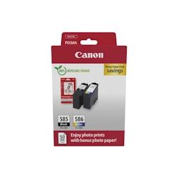 Cartouche D Encre Canon Pack Pg 585 Cl 586 Pvp Sec + Pap 50fxgp 501 10x15cm - 8714574683096_0