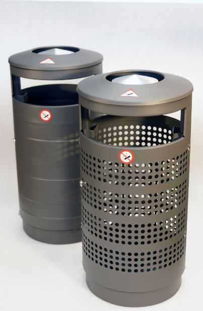 Cendrier poubelle en acier galvanisé - Gamme Australia UrbainEco - Contenance 75-80L_1