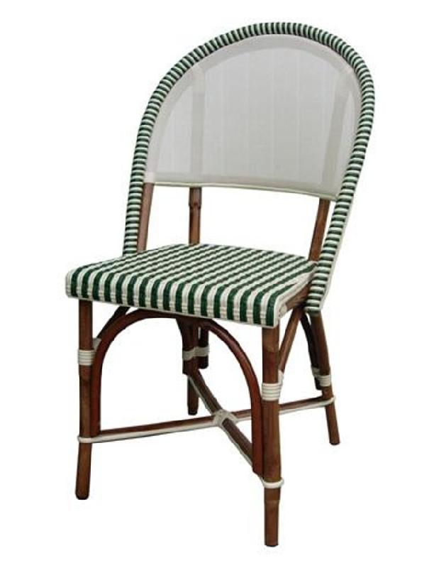 Chaise Ibiza - Assise tressée - Dossier Batyline - Rotin noyer ou naturel_0