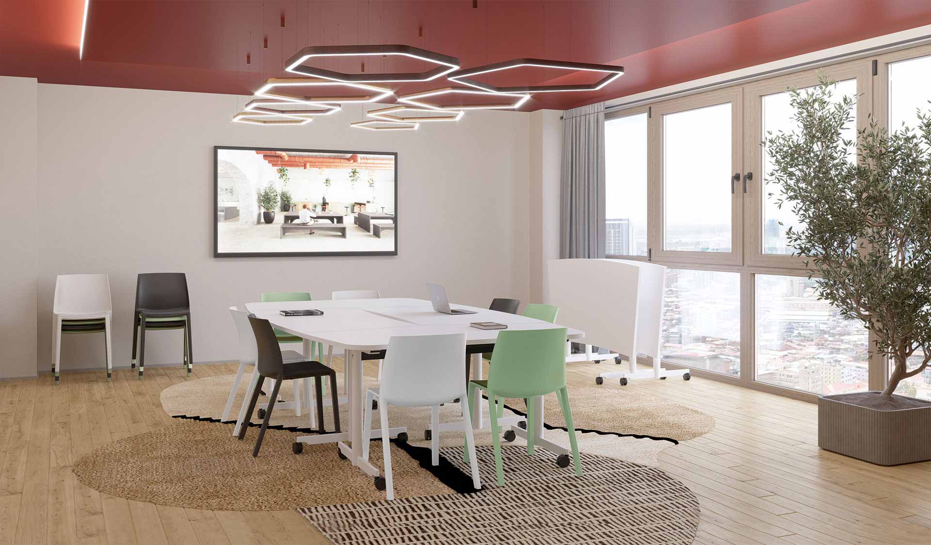 Chaise polypropylène empilable, légère et confortable pour salle de réunion, espaces détente ou visiteurs - SOLEO_0