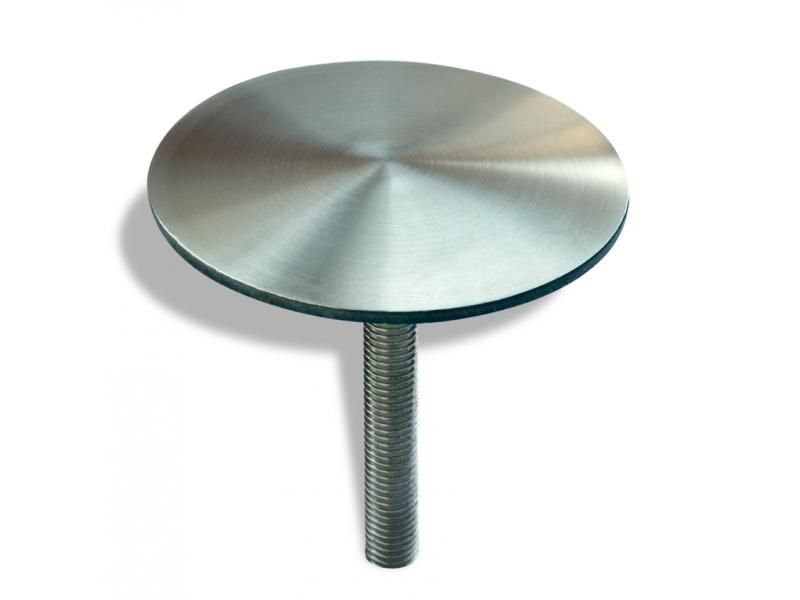 Clou de voirie bombé en inox 316L - Urban'nt - Ø 120mm - CL120 - finition brossage circulaire_0