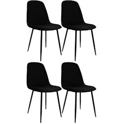 CLP Chaise de salle à manger Maryam Noir /Tissu - noir textile 327442_0
