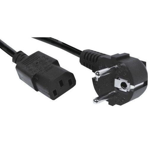 Adaptateur de prise électrique C13 femelle / C14 mâle schuko coudé bas