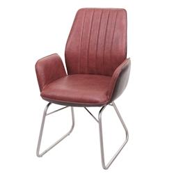 Décoshop26 - Chaise de salle à manger fauteuil design moderne en synthétique aspect daim marron 04_0001978 - marron 3000263332693_0