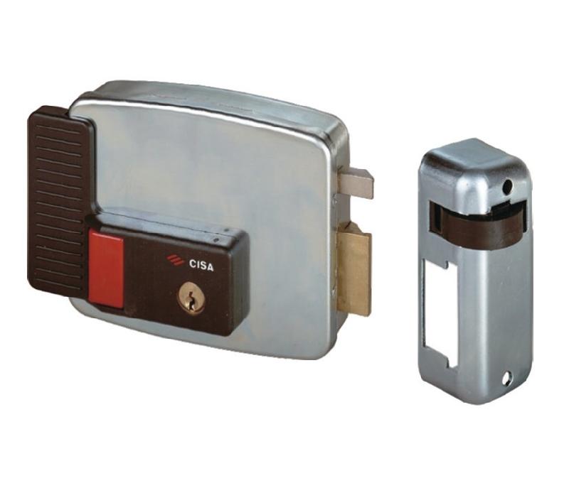 Electro-serrure double entrée à clé axe 60mm cylindre 40mm droite - CISA - 11731 60 1 - 126417_0
