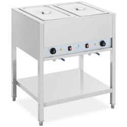 Helloshop26 - Bain-marie professionnel 1265 watts 2 x GN 1/1 sur châssis acier inoxydable 201 argenté 14_0008301 - 3000221030661_0