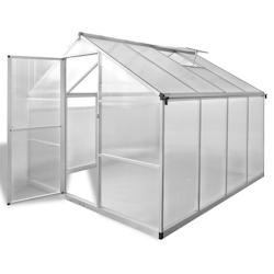 Helloshop26 - Serre tente abri plante fleur légumes renforcée en aluminium avec cadre de base 6,05 m² Transparent 02_0044661 - 3000220288230_0
