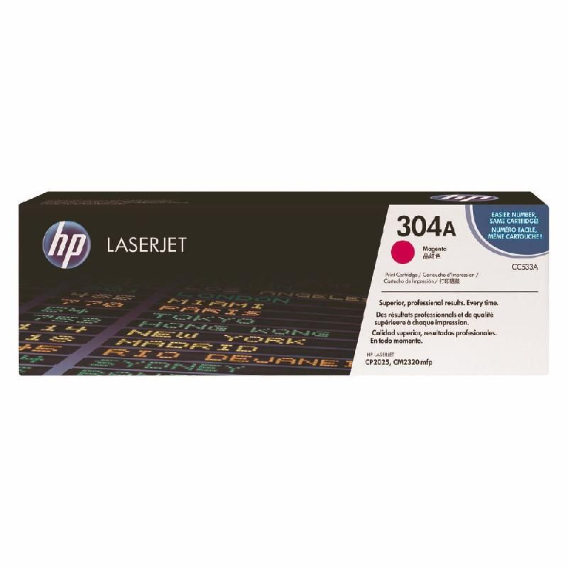 HEWLETT PACKARD TONER ORIGINAL 304A (CC533A) - COULEUR: MAGENTA