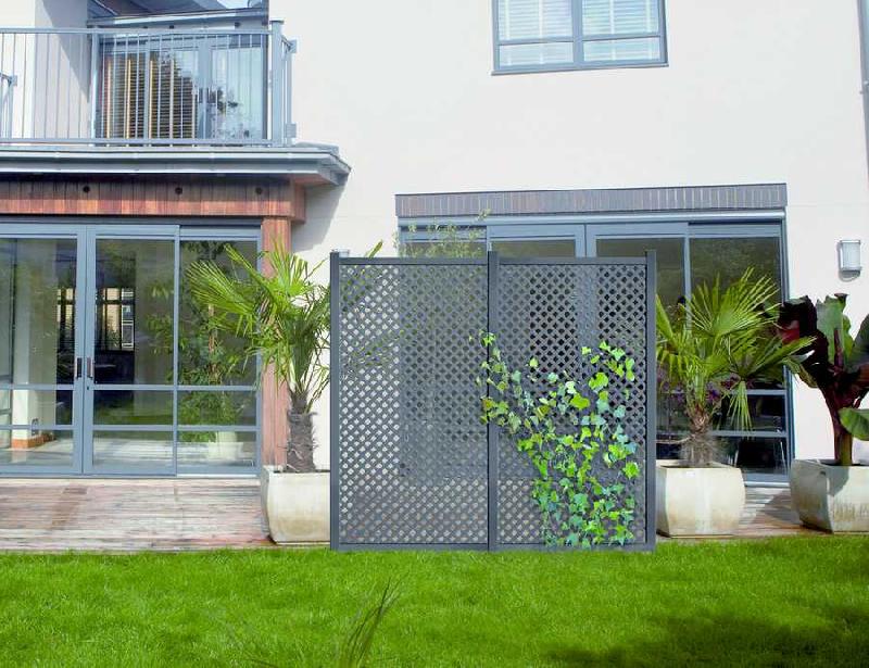 Panneau brise-vue décoratif - 1 x 2 m - anthracite_0