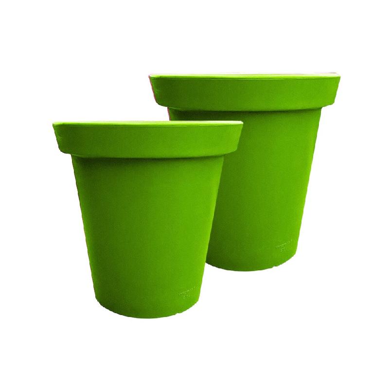 PLAST'UP ROTOMOULAGE Pot de fleurs rond xxl delight 420l- lot de 2 - VERT - vert 0637962080650_0