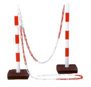 Poteau de signalisation pour chaîne plastique - avec socle_0
