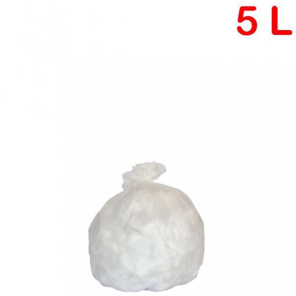 Sac poubelle professionnel - déchets légers pour sanitaire 5L - Blanc - Marque Rolléco_0