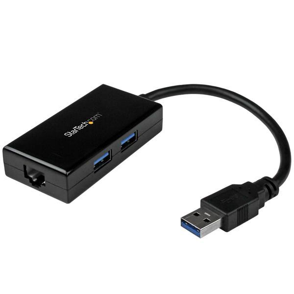 StarTech.Com Adaptateur réseau USB 3.0 vers Gigabit Ethernet avec hub USB 3.0 à 2 ports_0