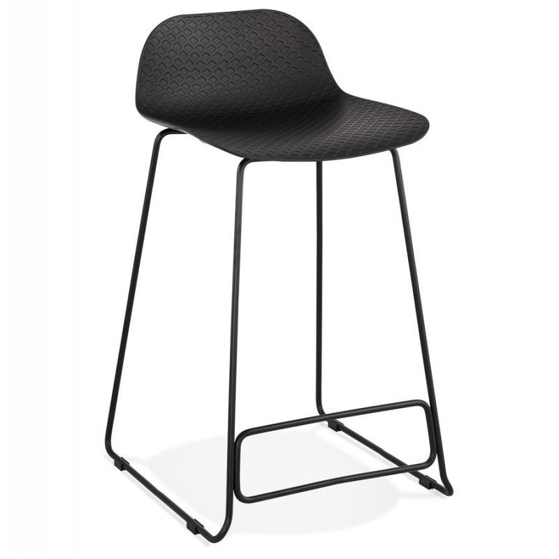 Tabouret de bar Blitz 85 cm noir - Paris Prix - Métal et polypropylène - Compatible table mi-haute_0