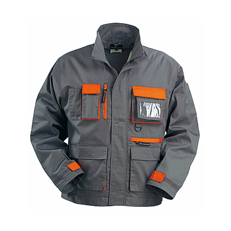 Veste de travail PADDOCK grise et orange - 60 % coton - 40 % polyester - COVERGUARD | 8PADV_0