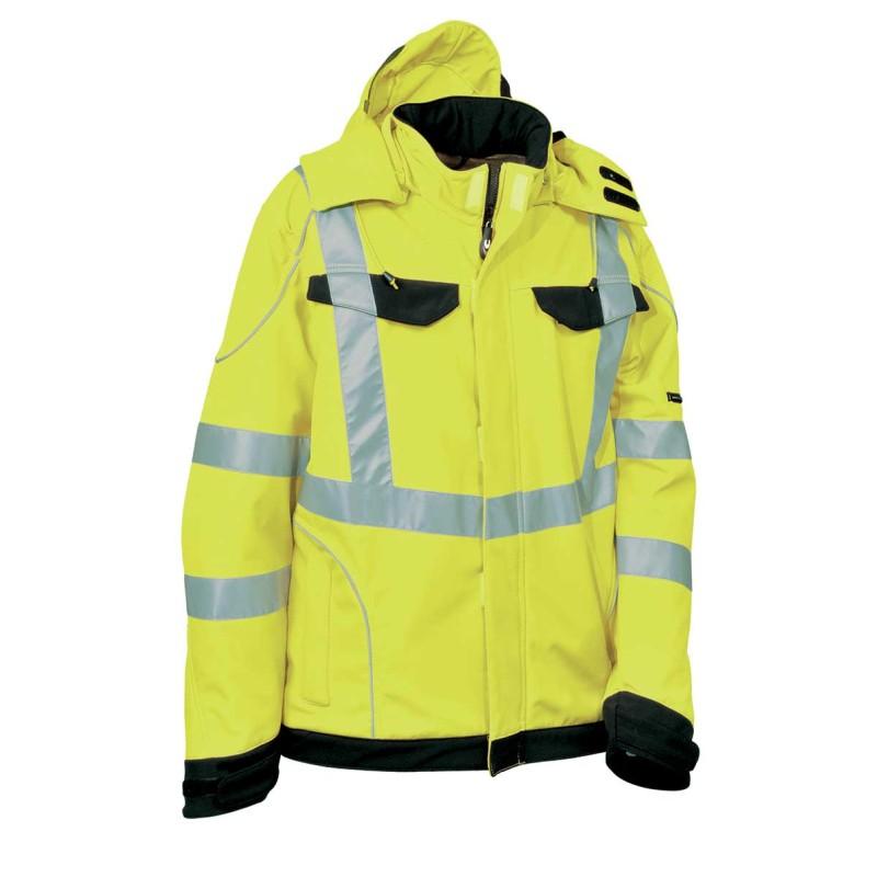 Veste Softshell RIVAS - capuche amovible - inserts réfléchissants 3M™ SCOTCHLITE™ - zip YKK®_0