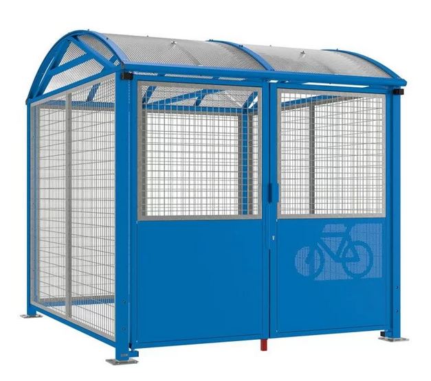 Abri vélos et motos voûte sécurisé L - 2520x2640x2830 mm - Structure acier galvanisé - Toiture anti-intrusion_0