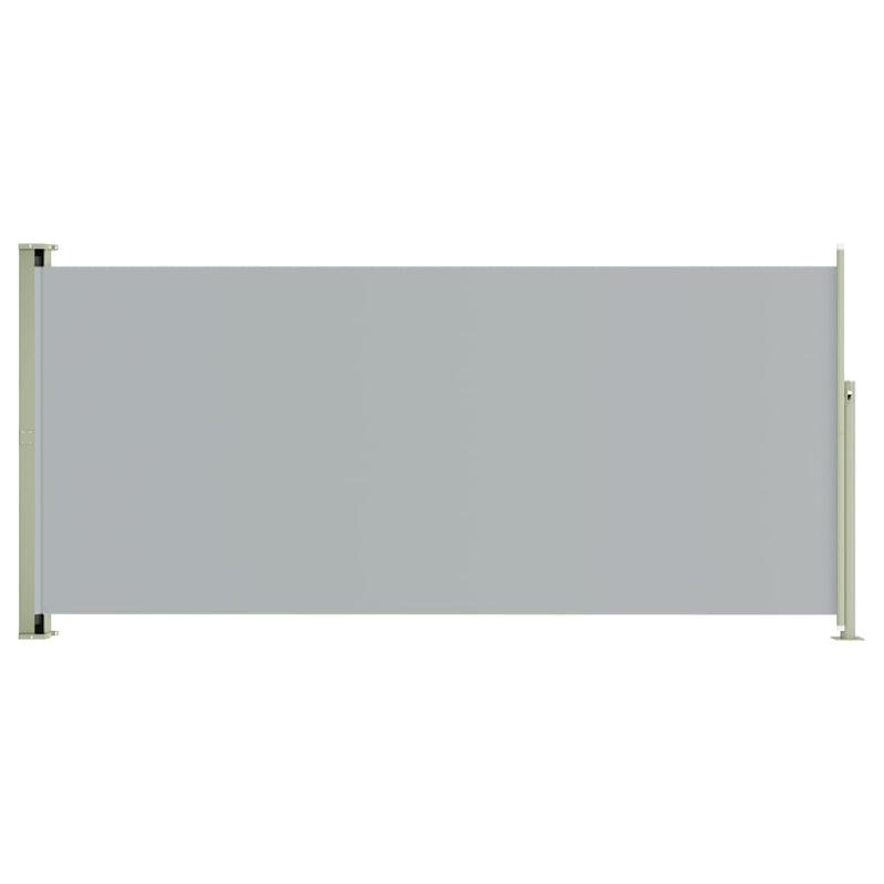 Auvent paravent store brise-vue latéral rétractable pour patio, jardin, terrasse et balcon - 140 x 300 cm - Gris_0
