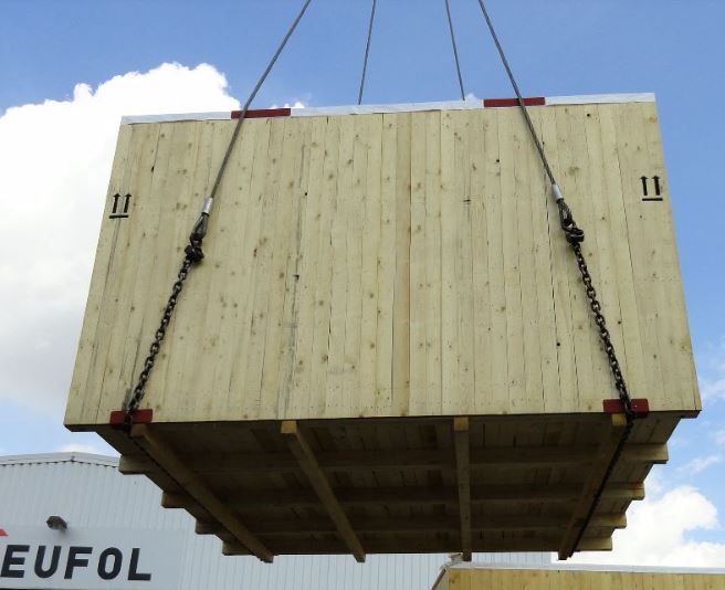 Caisse en bois sur-mesure en OSB - NIMP15 SEI 4C - Housse Thermosoudée - Fret Maritime_1