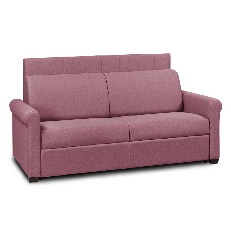 CANAPÉ LIT 4 PLACES EXPRESS LATTES 160CM MATELAS 16 CM TÊTE DE LIT INTÉGRÉE POLYURÉTHANE ROUGE_0
