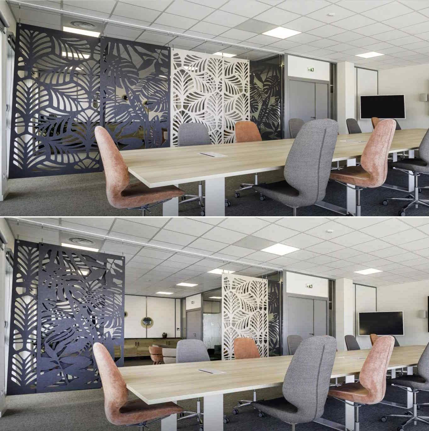 Cloison acoustique TOKYO sur rails_1