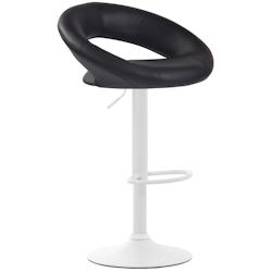CLP Tabouret de bar Olinda en similicuir Noir /Blanc - noir polyester 315780_0