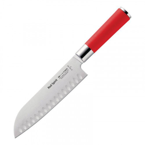 COUTEAU SANTOKU ALVÉOLÉ PROFESSIONNEL RED SPIRIT DICK - 18 CM