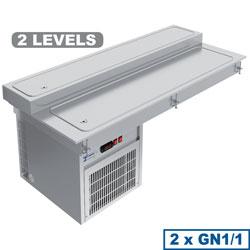 Élément top réfrigéré 2 niveaux - 2x GN 1/1 - Modèle IN/RPX08-P2N_0