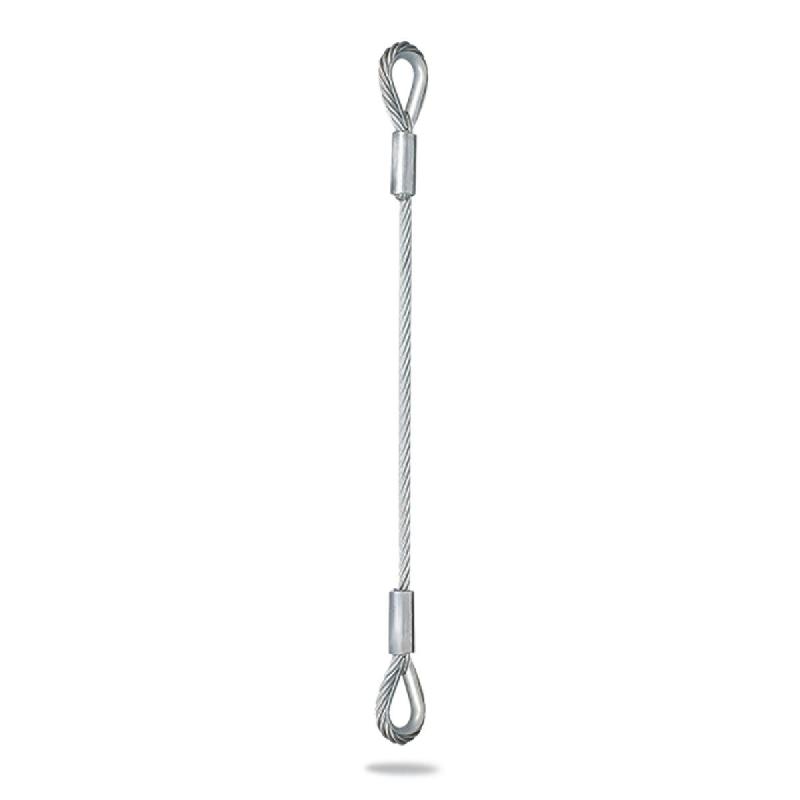Élingue câble galvanisé 6x36 Ø 22mm - longueur 10m avec boucles cossées CRM - charge 30 tonnes - réf. 0000122636GCE_0