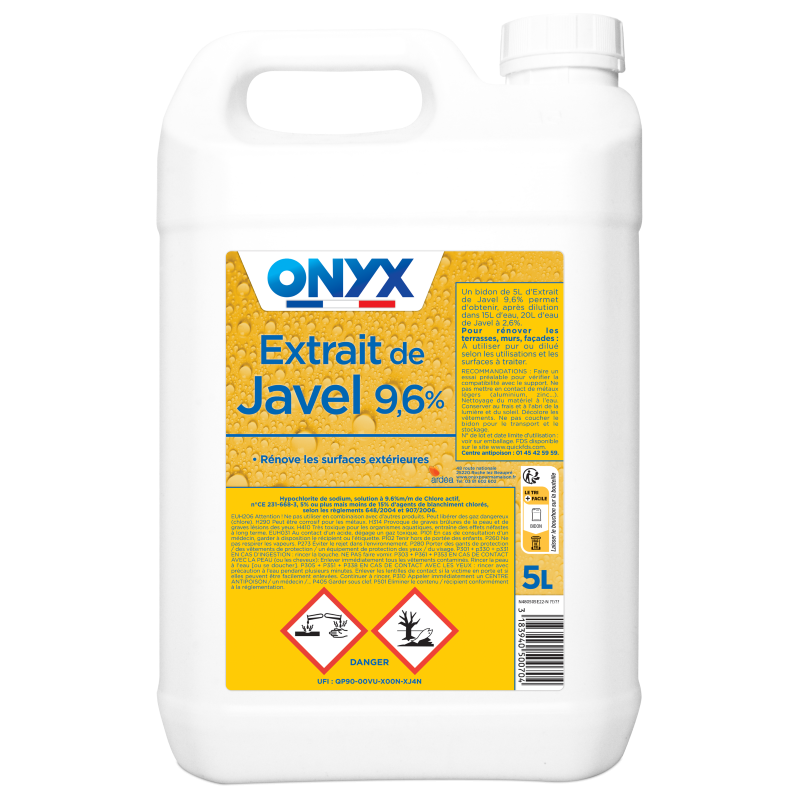 Extrait de javel - 9,6% de chlore actif - ONYX - Réf. AG01151_0