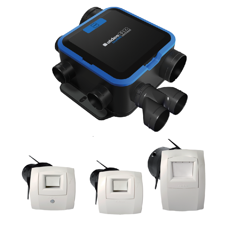 Kit VMC simple flux hygroréglable EasyHOME HYGRO COMPACT Premium Moyenne Pression MP - Aldes - 11033506_0