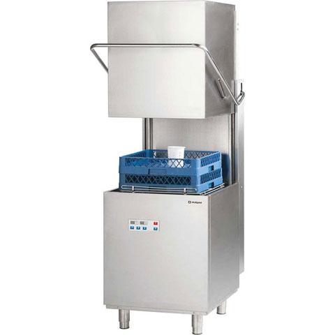 Lave-vaisselle à capot à commande électronique - Acier inoxydable - Cycle 90/120/180 sec - 10,8 kW - Panier 500x500 mm - Triphasé_0