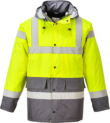 Parka bicolore traffic jaune gris s466, xxl_0