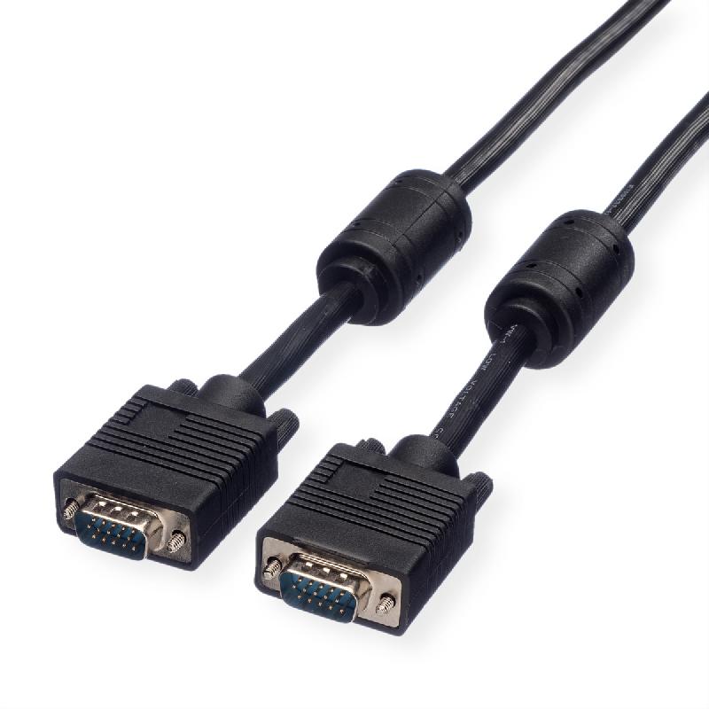 ROLINE SVGA Câble High Quality avec noyaux de ferrite + DDC, HD15 M/HD15 M, 3 m_0