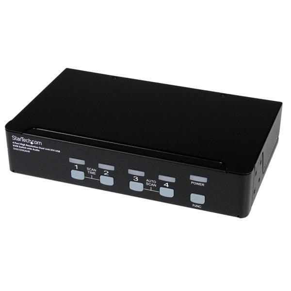 StarTech.Com Commutateur KVM 4 Ports DVI USB, Montage en Rack et Audio - Switch KVM - 2560x1600_0