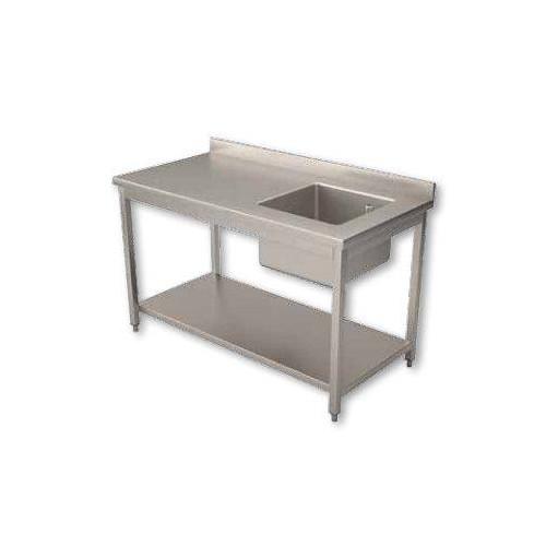 TABLE DU CHEF INOX 1 BAC A DROITE 700 X 1600 MM