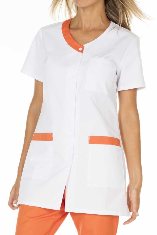 Tunique pour femme à manches courtes VALENTINE 65% coton 35% polyester 210g - PCBT010-BCO-T0 - Muzelle Hasson_0