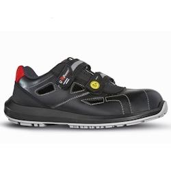 U-Power - Chaussures de sécurité basses sans métal avec scratch BAT - Environnements humides - S1P ESD SRC Noir Taille 35 - 35 noir matière synth_0