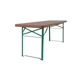 ZOWN Table brasserie pliante 220 x 70 cm Munich70 - marron plastique SP-PT-46_0