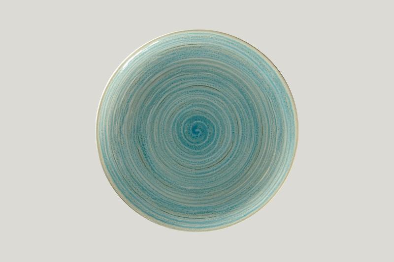 ASSIETTE COUPE PLATE ROND BLEU PORCELAINE Ø 28 CM RAKSTONE SPOT