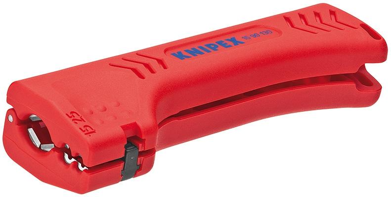 KNIPEX 16 90 130 SB - Outil à dégainer universel pour câbles bâtiment - Capacité 8 mm à 1,3 cm - Manche plastique_0