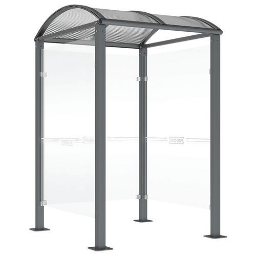 ABRI CAISSE VOÛTE 1.50 M AVEC BARDAGES LATÉRAUX GRIS PROCITY - PROCITY