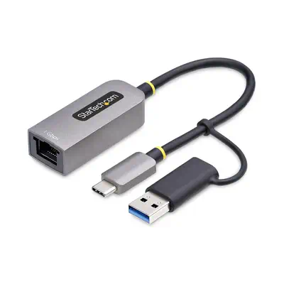 Adaptateur USB-C vers Ethernet avec Dongle USB-A, 10/100/1000Mbps, Adaptateur Réseau USB 3.0 vers Gi_0