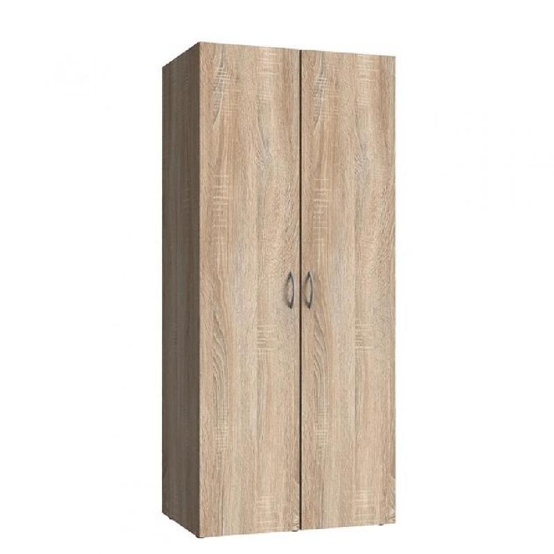 ARMOIRE DE RANGEMENT LUND 2 PORTES CHÊNE NATUREL 80 X 54 CM PROFONDEUR_0